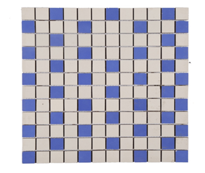 White/Blue Mosaic Tiles